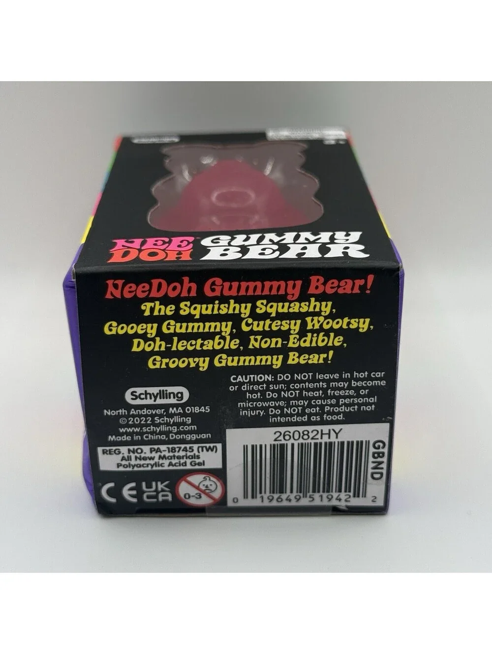 Schylling - Needoh Gummy Bear: Pink *See Photos/Description* Viral Squishy RARE